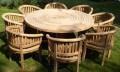 Turnworth 180cm Round Ring Table Set with Banana Arm Chairs