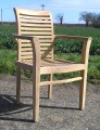 Lovina Stacking Teak Arm Chair