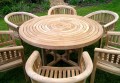 Turnworth 150cm Round Ring Table Set with Banana Arm Chairs
