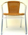 Natural Wicker Effect Aluminium Arm Chair